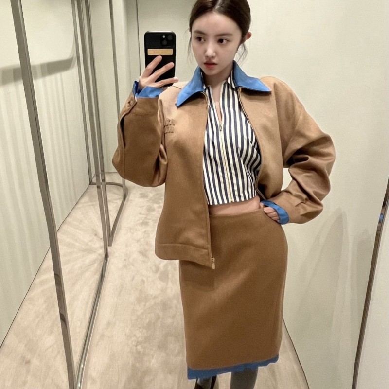 MiuMiu Zipper Jacket & Skirts